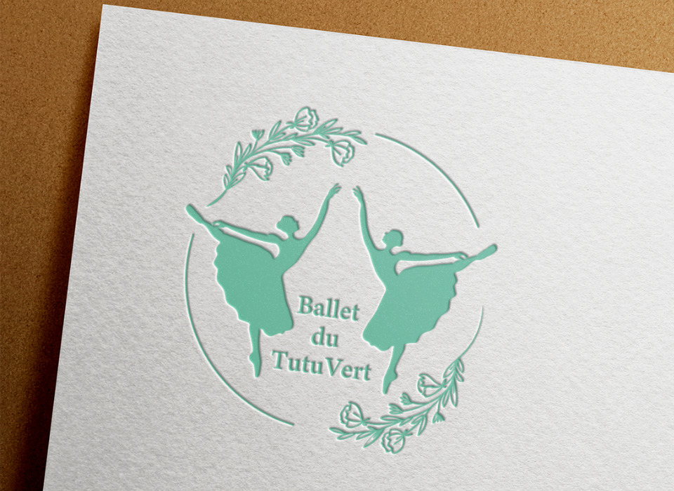 Ballet du tutu vert様　バレエスクールロゴ制作